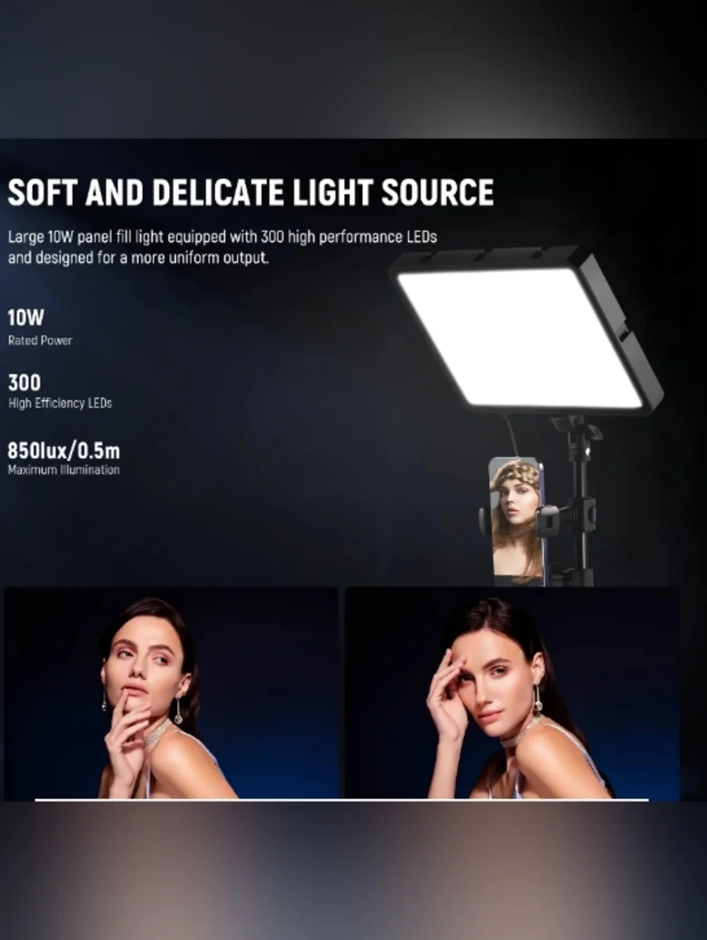 NEEWER BP300 2-Pack Bi-Color LED Video Light Kit - NIB Factory Sealed (Pro Kit)